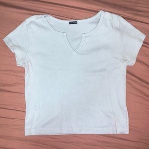 Brandy Melville • light blue, V neck crop top